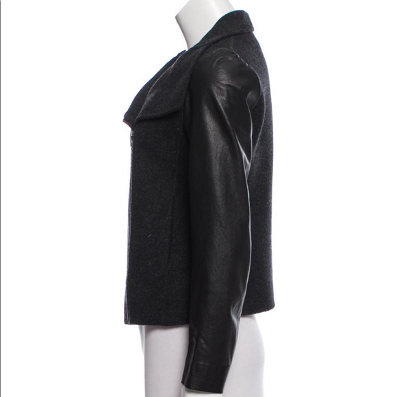 Vince Leather and Wool Jacket - Picture 2 of 7